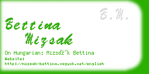 bettina mizsak business card